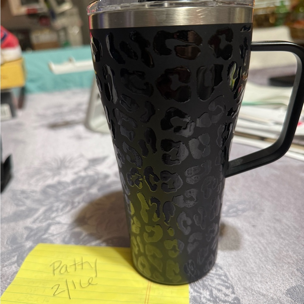 Stylish Black Leopard Print Tumbler